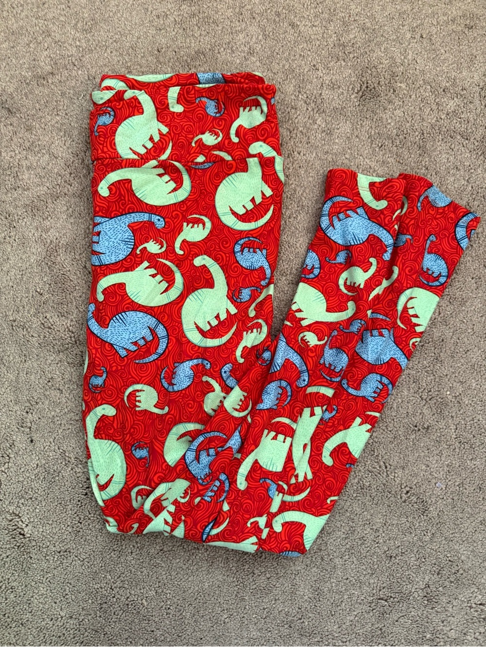 Women’s Red Dino Print Leggings